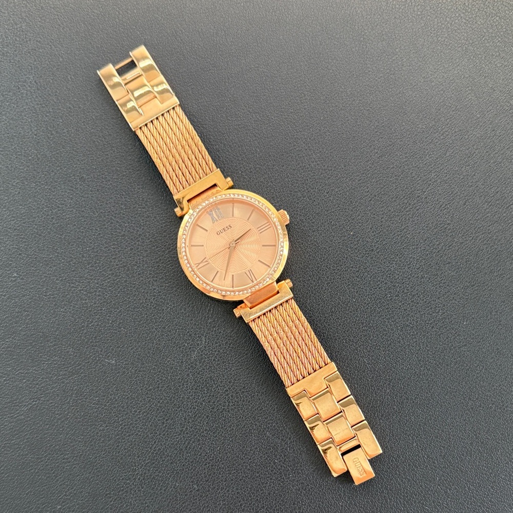 Guess Rose Gold Mesh Bracelet Watch